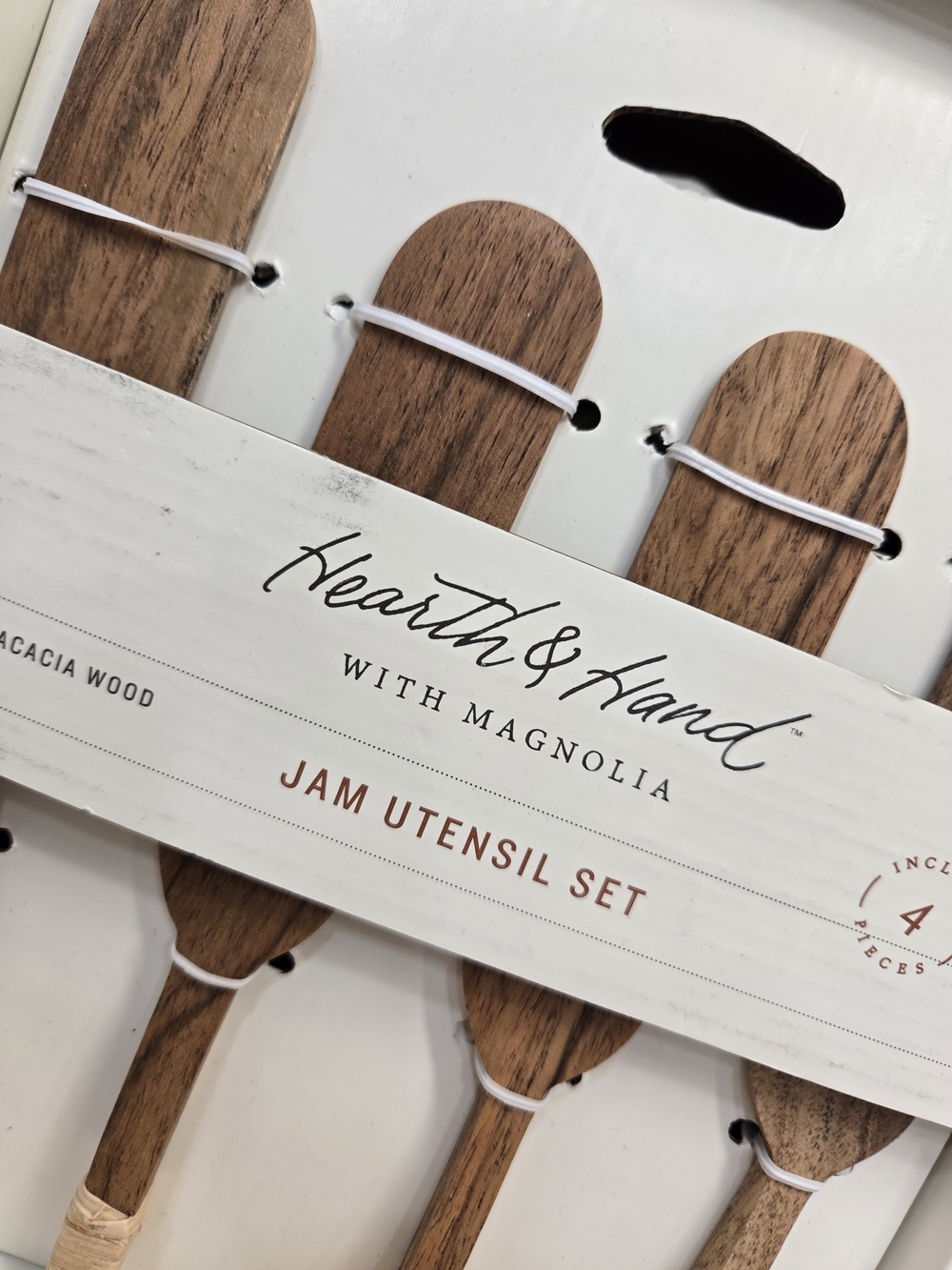 Hearth & Hand Acacia Wood Jam Utensil Set - Brown